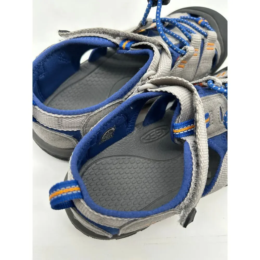 KEEN Newport H2 Hiking Water Sandals Kids Gray Blue Orange Size 4 EU 36 Outdoors